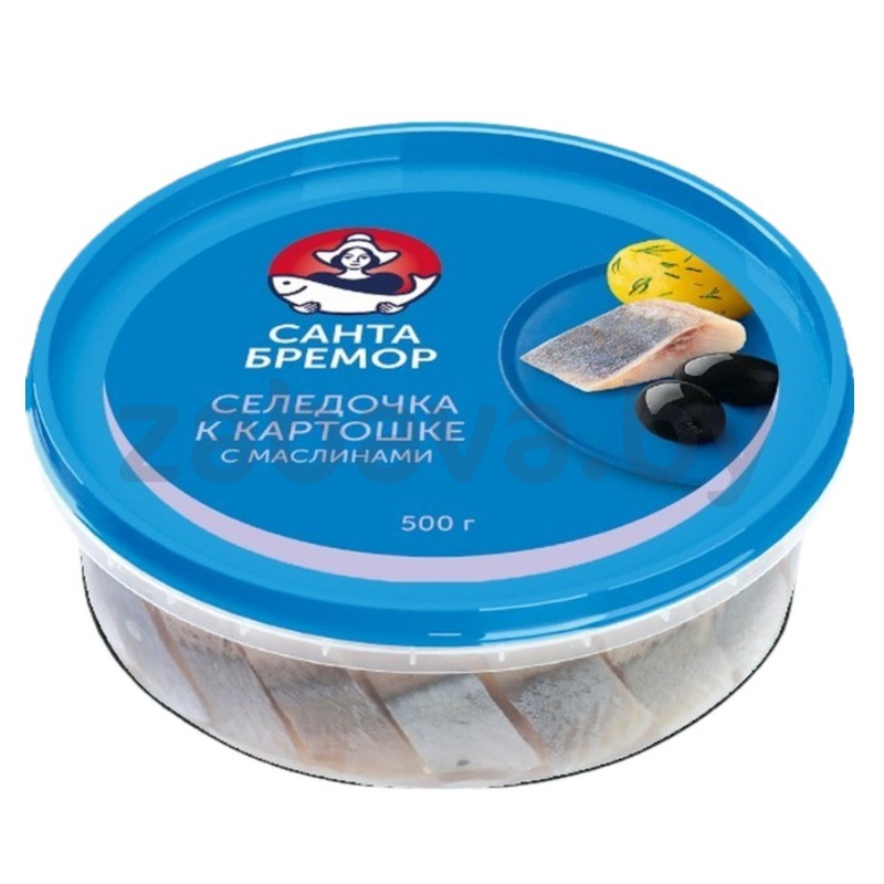Селедочка к картошке с укропом «Санта Бремор», филе-кусочки, 500 г