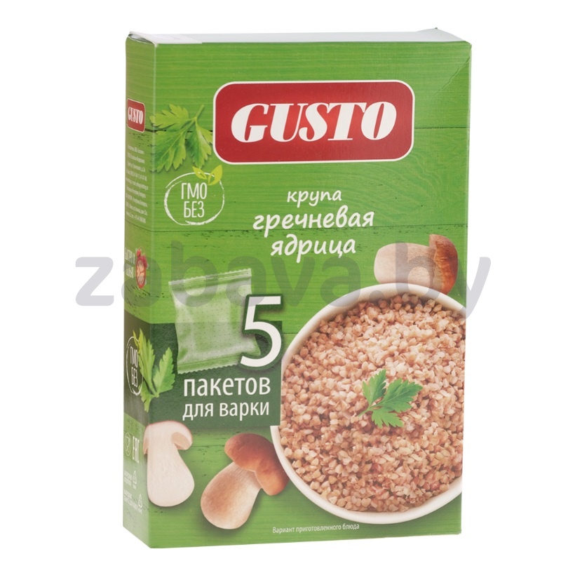 Крупа гречневая Gusto, ядрица, 5 пакетиков д/варки, 400 г