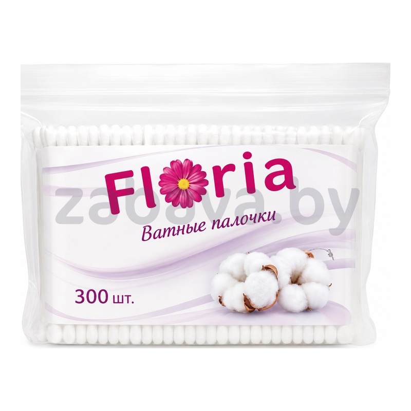 Палочки ватные Floria, 300 шт.