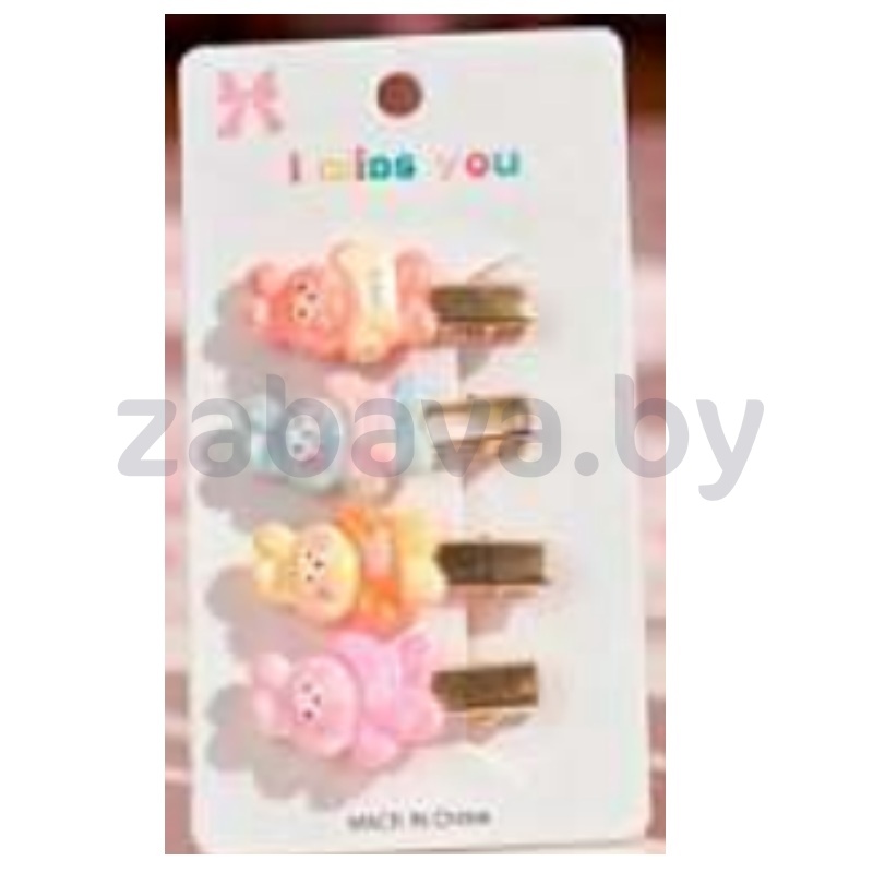 Заколки «Зайки», 4 шт.