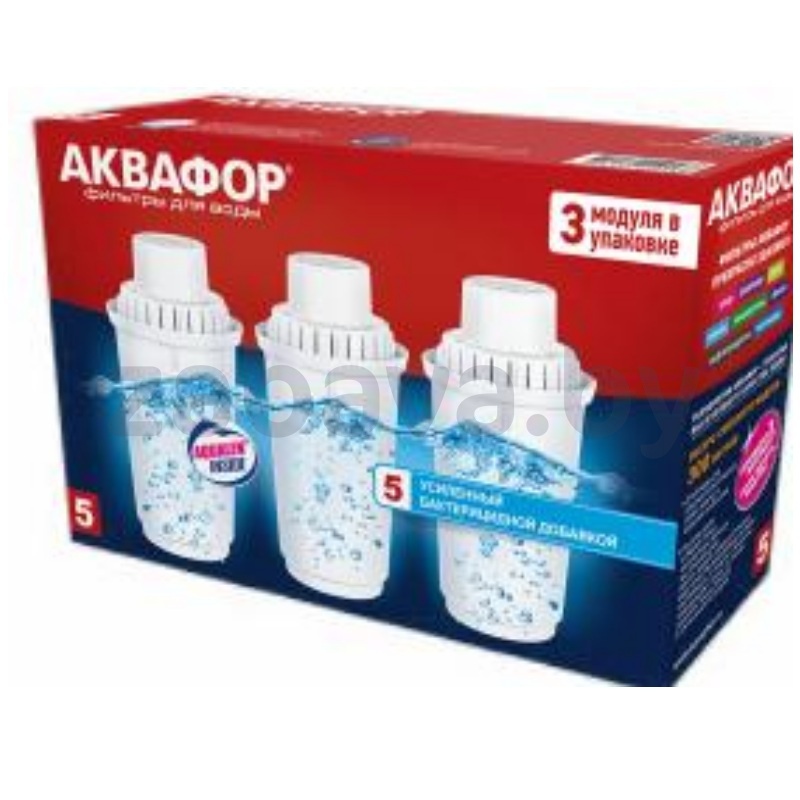 Модуль сменный «Аквафор», B100-5, усиленн. бактерицид. добавки, 3 шт.