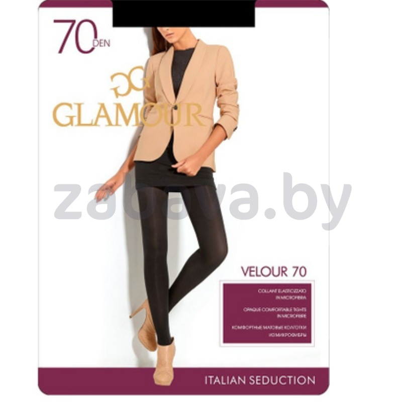 Колготки женские Glamour Velour, 70 ден, р-р 2-5