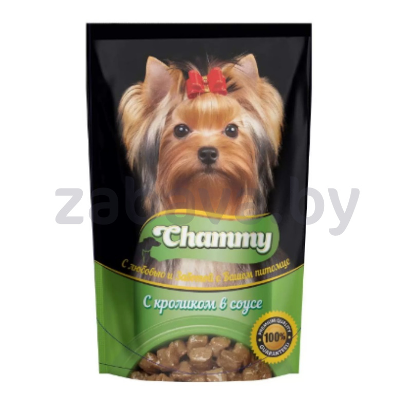 Корм для собак Chammy, 85 г, кролик в соусе