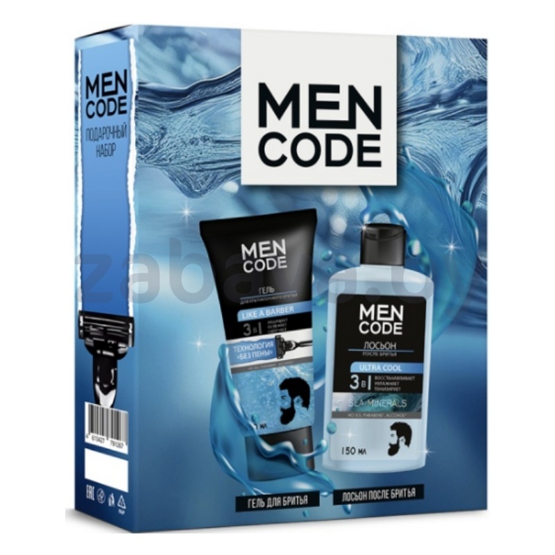 Набор подарочн. мужск. Men Code, гель д/бритья + лосьон п/бритья