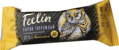 Сырок творожный Feelin с ванилином, 20%, 40 г