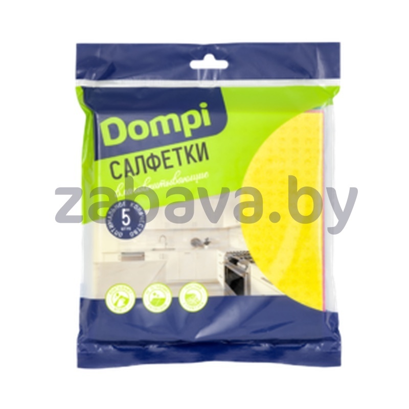 Салфетки Dompi, губчатые, 5 шт.
