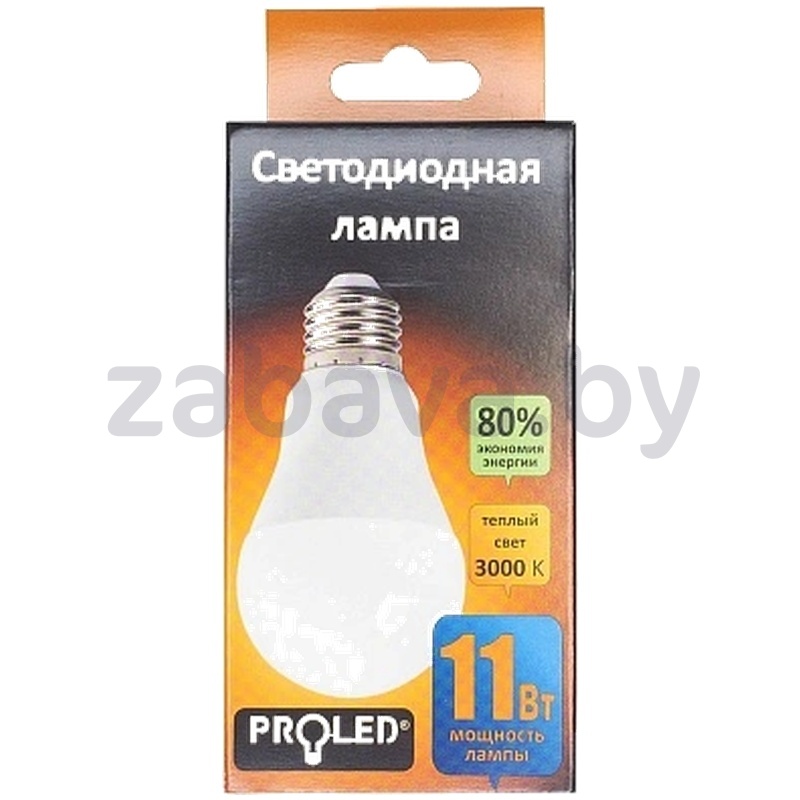 Лампа светодиодная A60, 11W, 3000K, E27