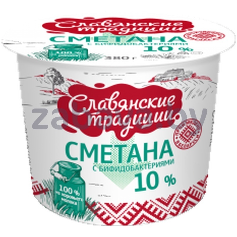 Сметана «Славянские традиции», 10%, 380 г