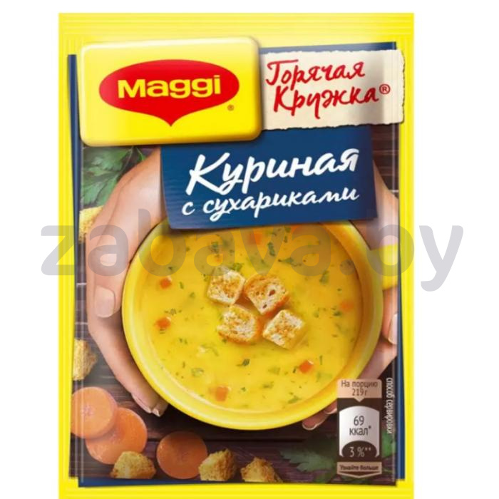 Суп Maggi «Горячая кружка», куриный с сухариками, 19 г