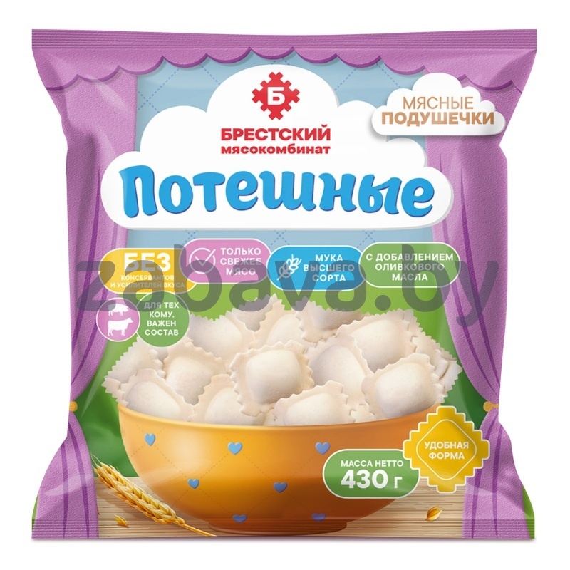 Пельмени «Мясные подушечки» «Потешные», зам., 430 г