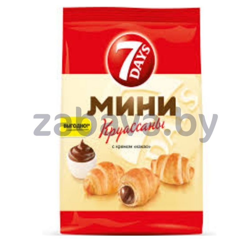 Мини-круассаны 7 Days с кремом какао, 123 г