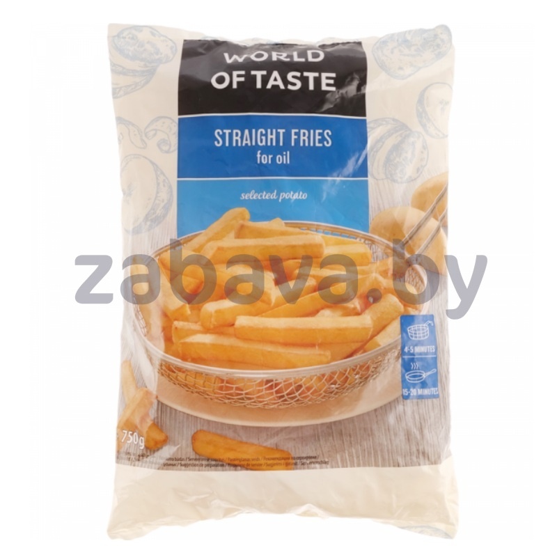 Картофель фри World of Taste, прямая нарезка, 10×10 мм, 750 г