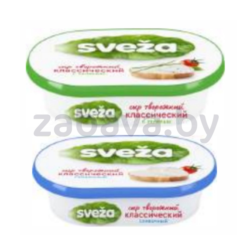Сыр творожный Sveza, 150 г, с зеленью или классич.