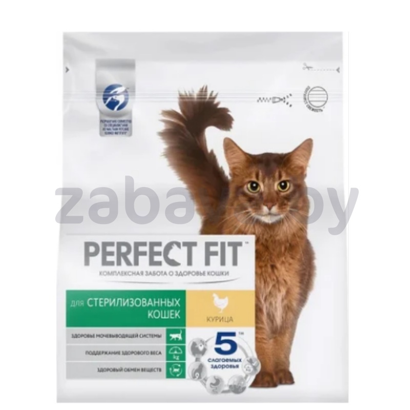 Корм для кошек Perfect Fit, с курицей, 1,2 кг