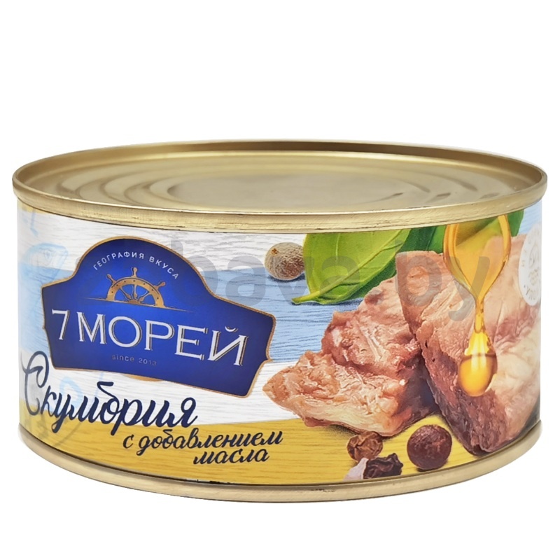 Консервы рыбные «7 морей», скумбрия с доб. масла, 230 г