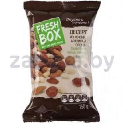 Десерт Fresh Box, из изюма, арахиса и орехов, 150 г