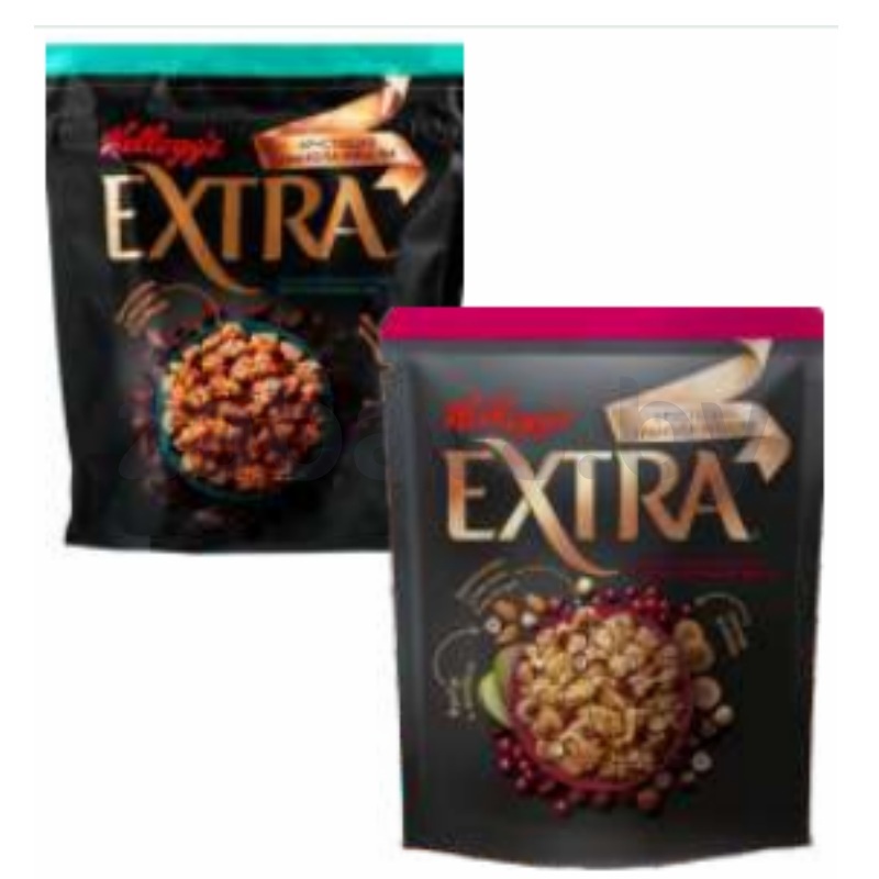 Гранола-мюсли Kellogg’s Extra, с мол. шок. или с фрукт., ягод., орех., 300 г