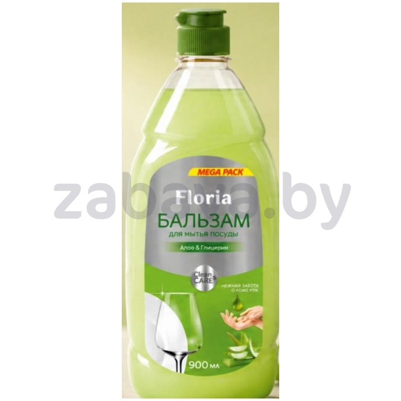 Бальзам для мытья посуды Floria, алоэ и глицерин, 900 мл