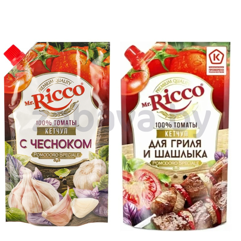 Кетчуп Mr.Ricco, чесночный или для гриля и шаш­лы­ка, 300 г