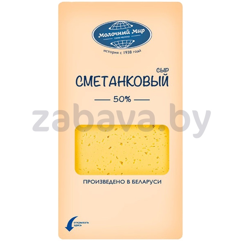 Сыр «Молочный мир» «Сметанковый», нарез., слайсы, 50%, 150 г