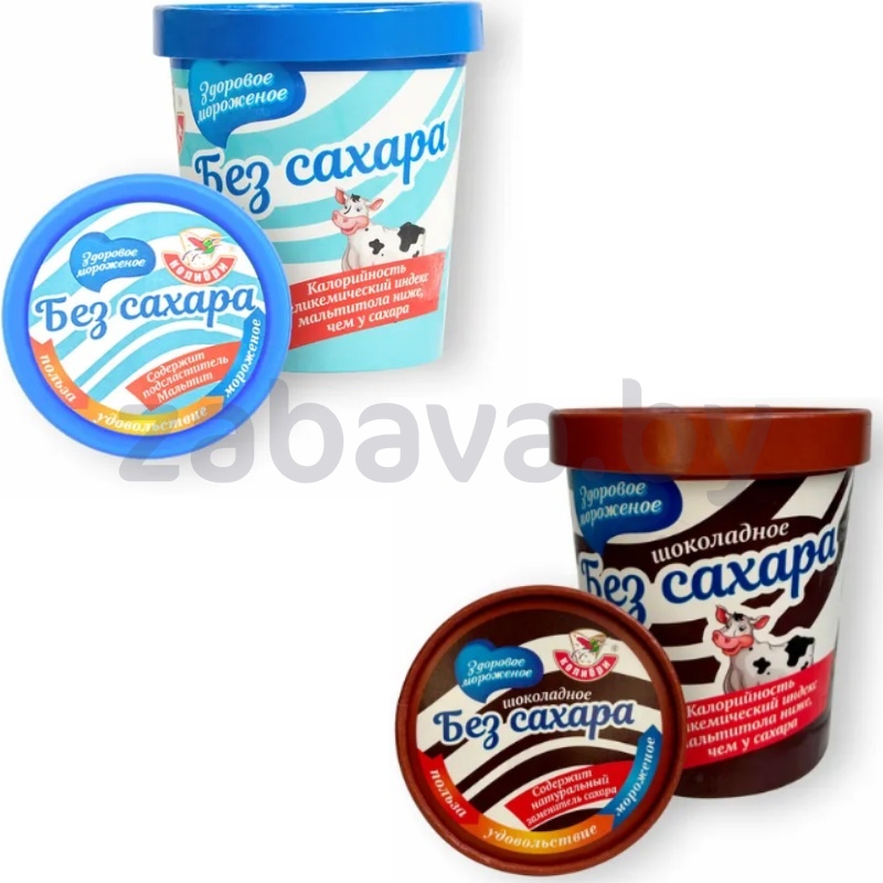 Мороженое «Здоровое мороженое», б/сах., 200 г, ваниль/шоколад