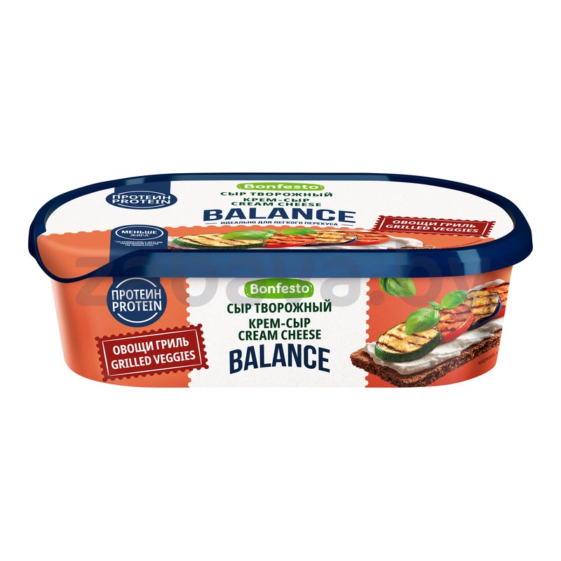 Сыр творожный Bonfesto Balance Cream Cheese «Овощи гриль», 65%, 140 г
