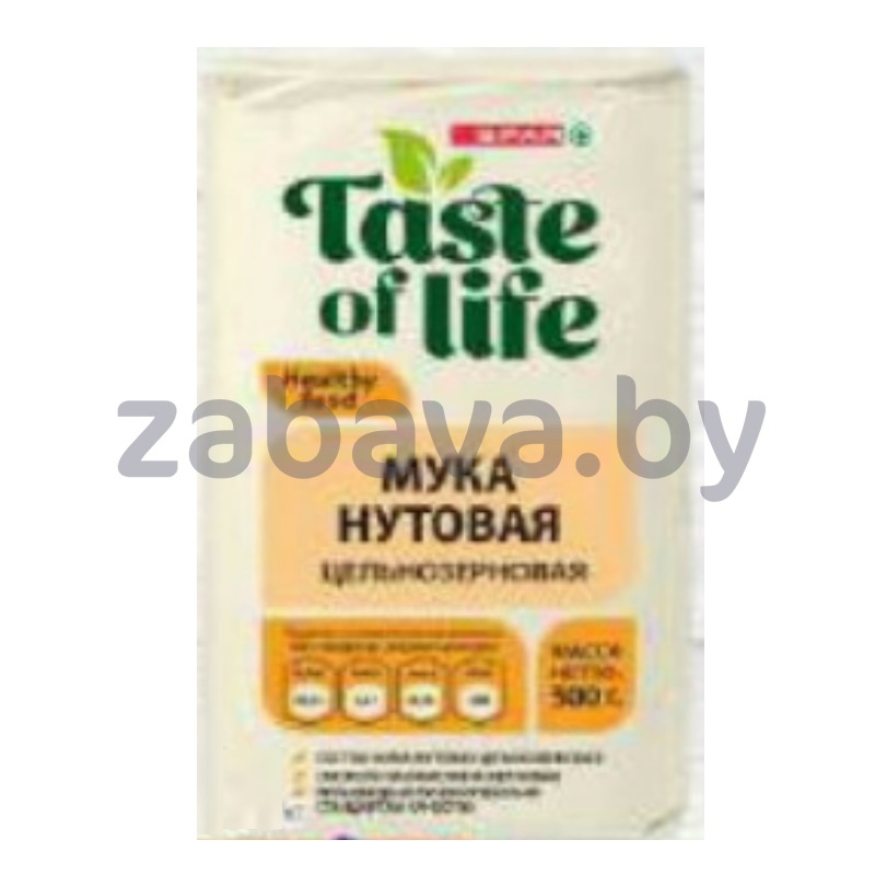 Мука нутовая Spar Taste Of Life, цельнозерновая, 500 г