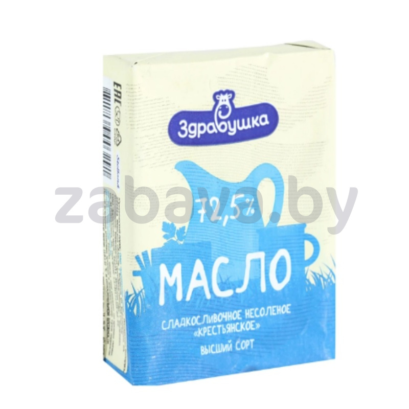 Масло сливочное «Здравушка» «Крестьянское», 72,5%, 180 г