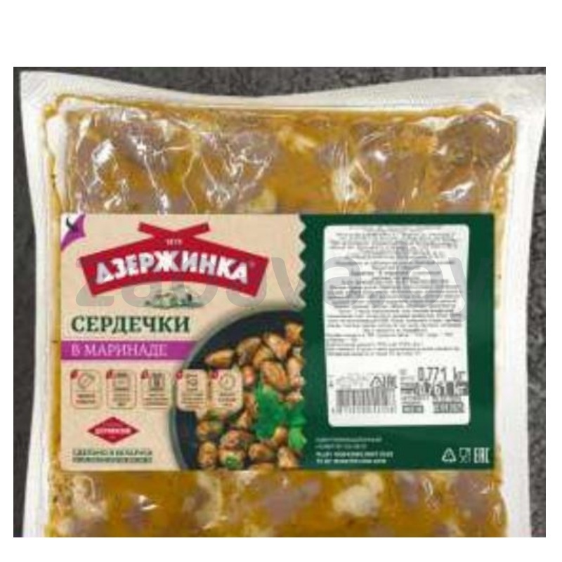Сердечки в маринаде ц/б, «Агрокомбинат Дзержинский», п/ф, охл., 1 кг