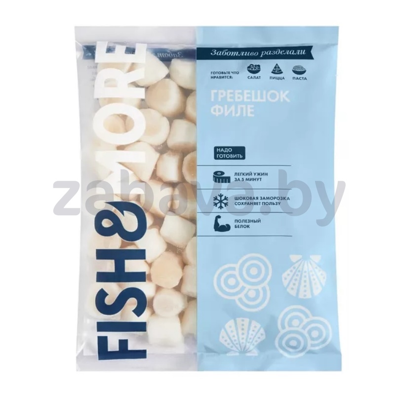 Морской гребешок Fish&More, филе, 40/60, 460 г