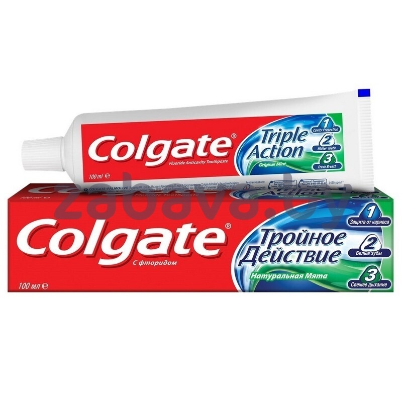 Паста зубная Colgate, Triple Action, 100 мл