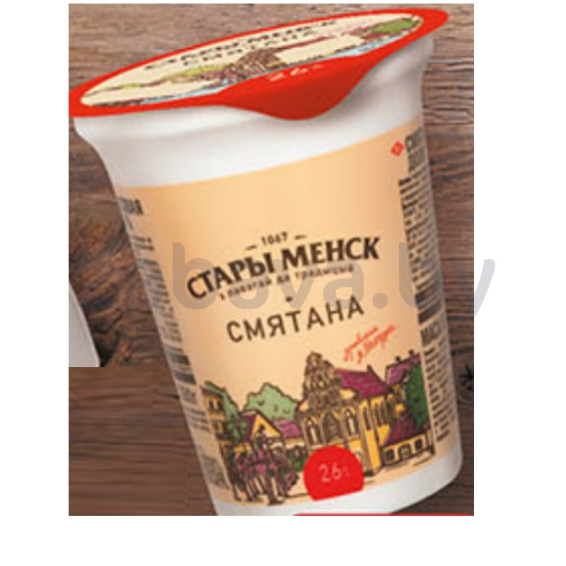 Сметана «Стары Менск», 26%, РБ, 350 г