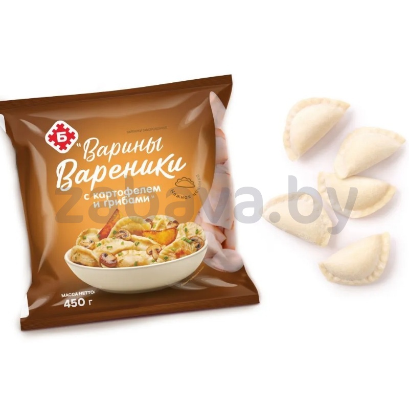 Вареники «Варварины» с картоф. и грибами, 450 г