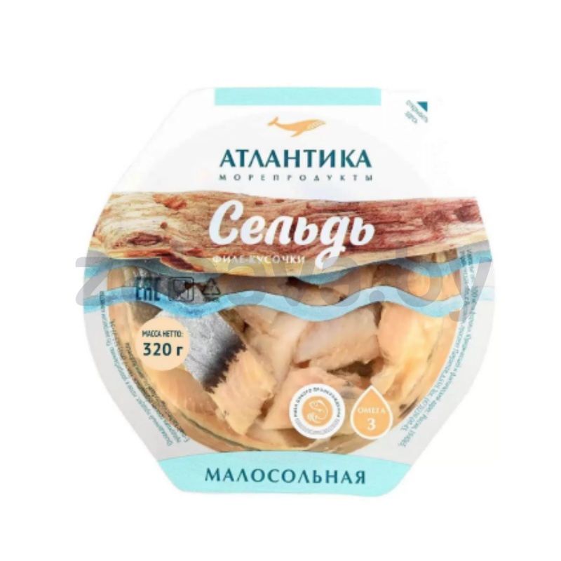Сельдь «Атлантика», филе-куски, м/с, 320 г