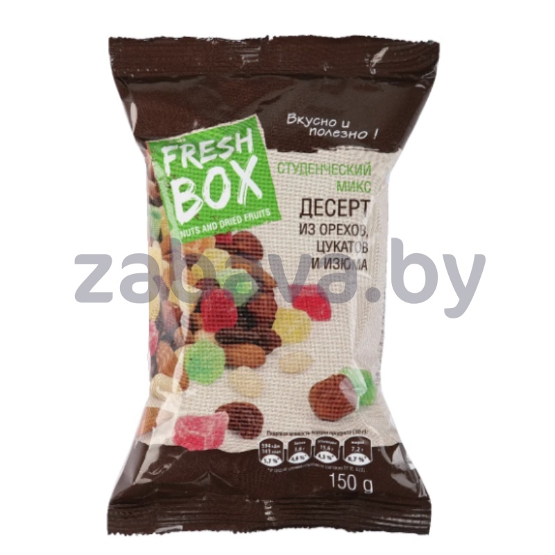 Десерт Fresh Box из орехов, цукатов и изюма, 150 г