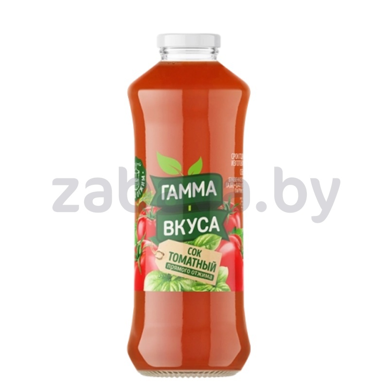 Сок «Гамма вкуса» томатный, с солью, прям. отж., 0,73 л