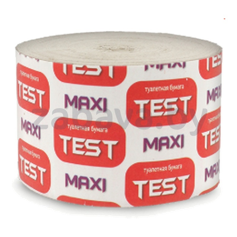 Бумага туалетная Test, без гильзы, однослойная, 60,5 м