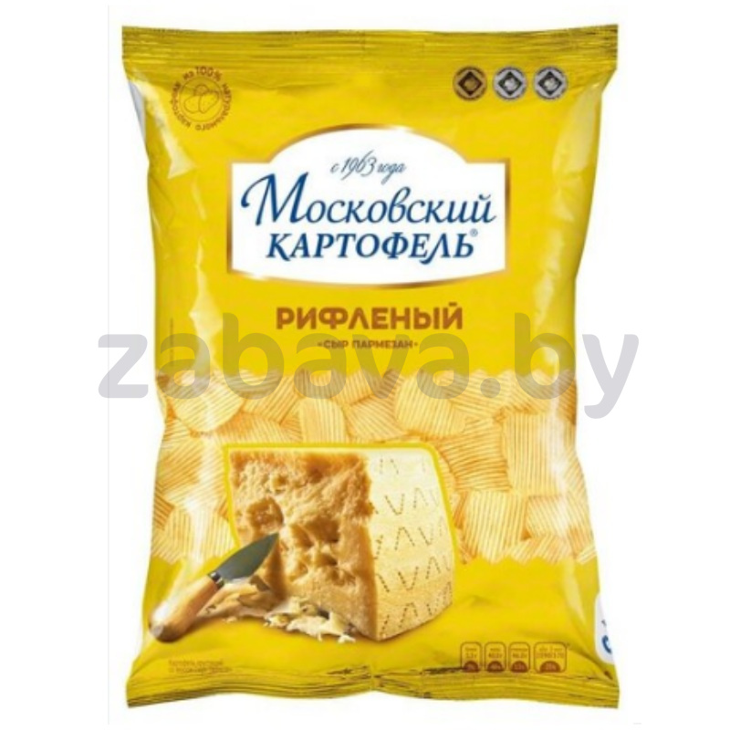 Чипсы рифл. «Московский картофель» сыр пармезан, 120 г