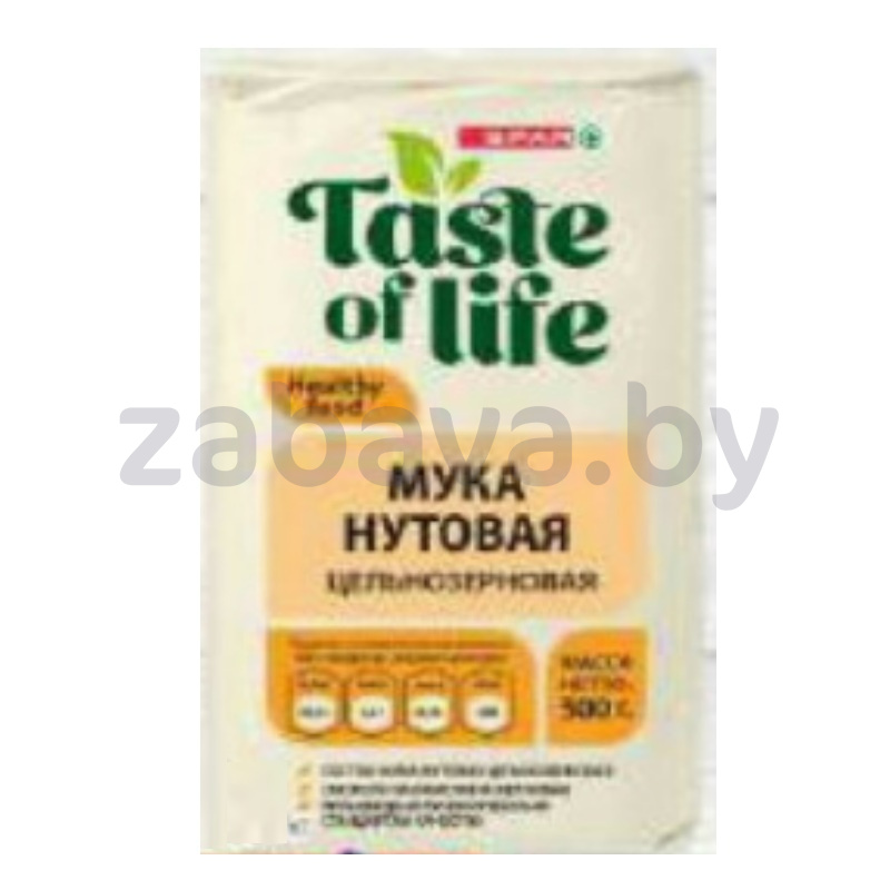 Мука нутовая Spar Taste Of Life, цельнозерновая, 500 г
