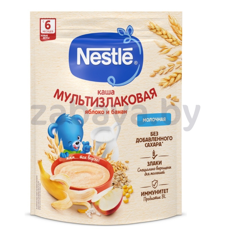 Каша молочная Nestle, мультизлаковая, яблоко-банан, 200 г