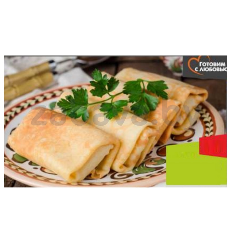 Блинчики с ветчиной и сыром, жареные, 1 кг