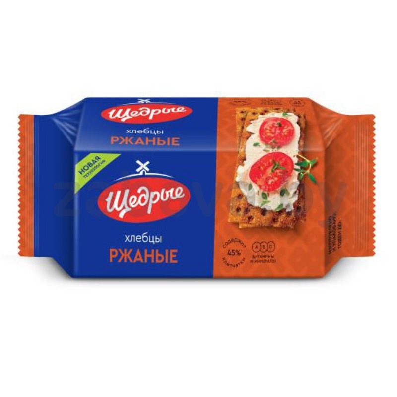 Хлебцы хрустящие «Щедрые», 100 г, в ассорт.