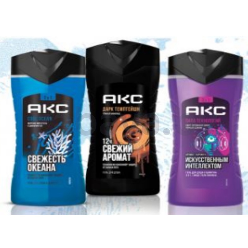 Гель для душа «Акс», 250 мл, в ассорт.