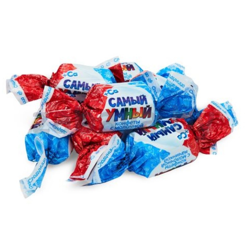 Конфеты глазир. «Самый умный» с молочной начинкой, РФ, 1 кг