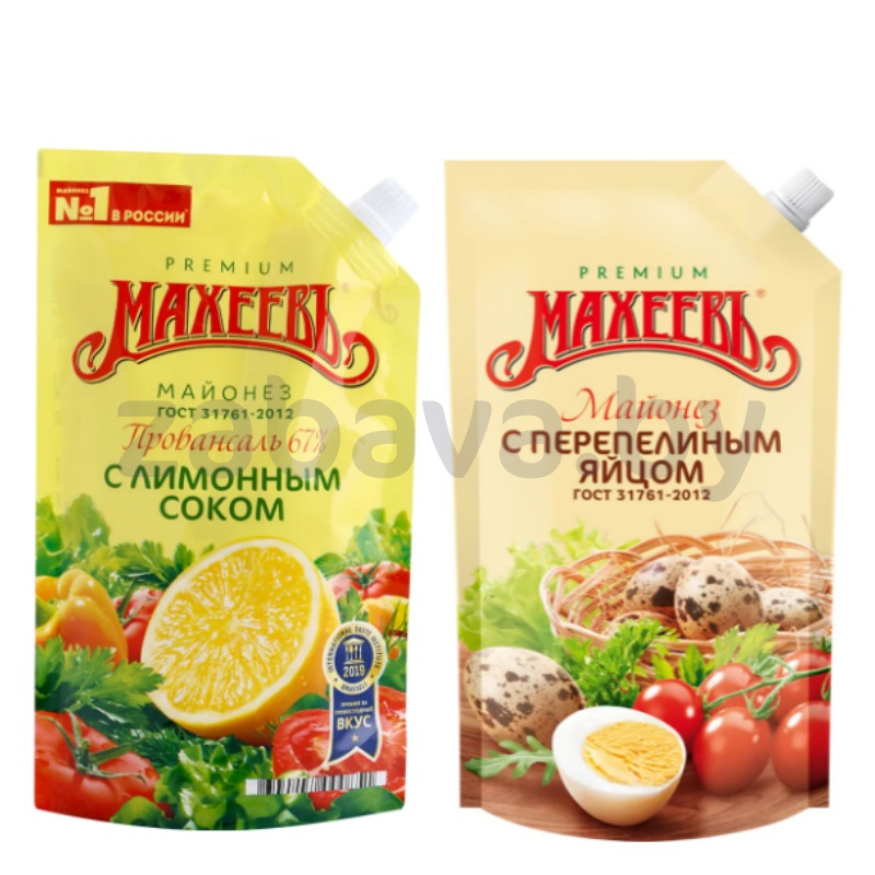 Майонез «Махеевъ» «Провансаль», с лимонн. соком/с перепел. яйцом, 380 г