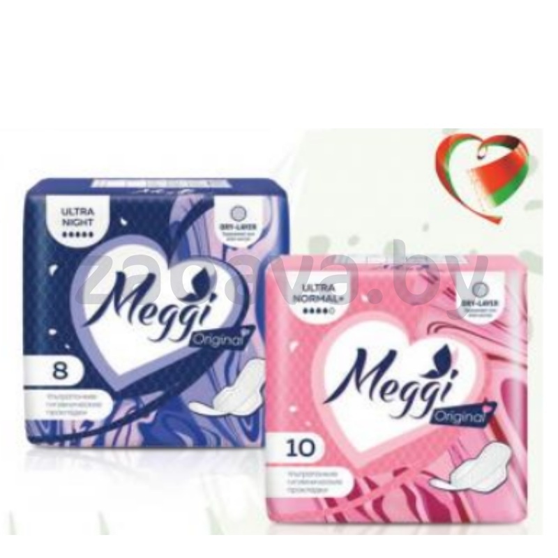 Прокладки Meggi, Ultra Night или Ultra Normal, 8/10 шт.