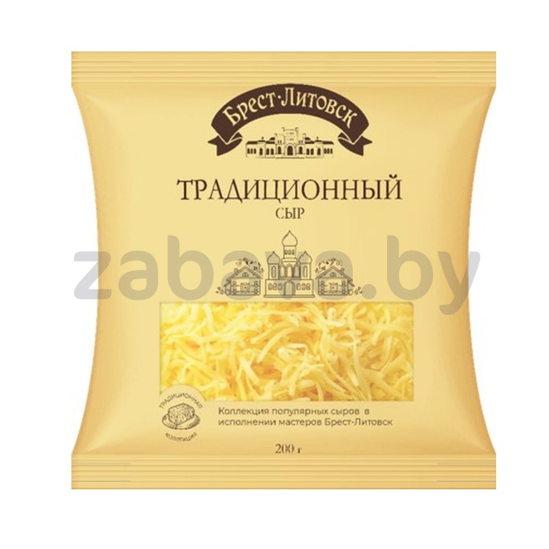 Сыр п/тв «Брест-Литовск» «Традиционный», 45%, классич. тёрт., 200 г