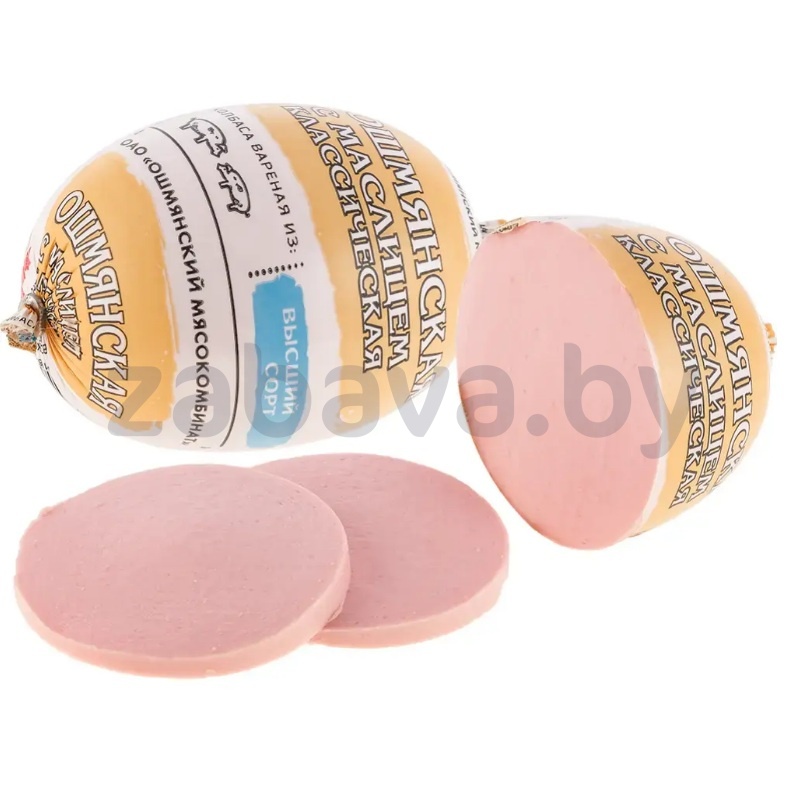 Колбаса «Ошмянская с маслицем», классическая, в/с, вар., «Ошмянский» МК, 1 кг