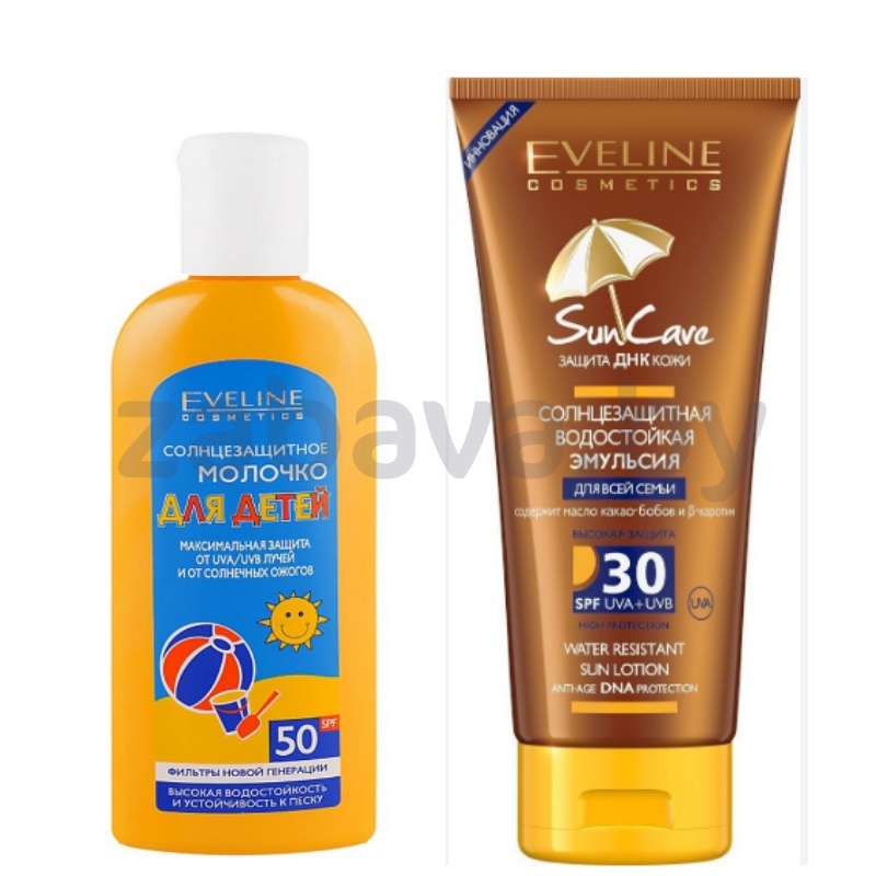 Эмульсия/молочко солнцезащитная Eveline Sun Care 30/50 SPF, 200/150 мл
