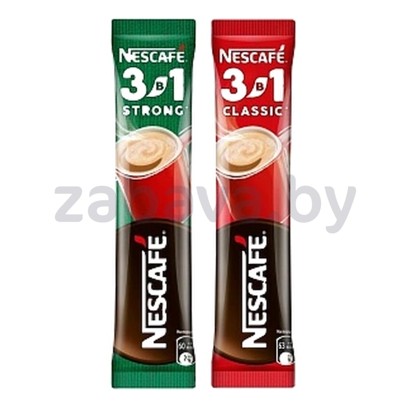 Напиток кофейный Nescafe 3 в 1, классический или крепкий, 14,5 г